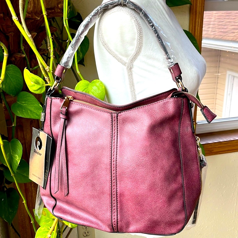 NWT - REALER Hobo Bag in Plum 💜